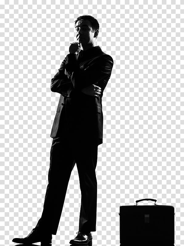 Silhouette Standing, Businessperson, Black And White
, Alamy, Male, Gentleman, Blackandwhite, Style transparent background PNG clipart