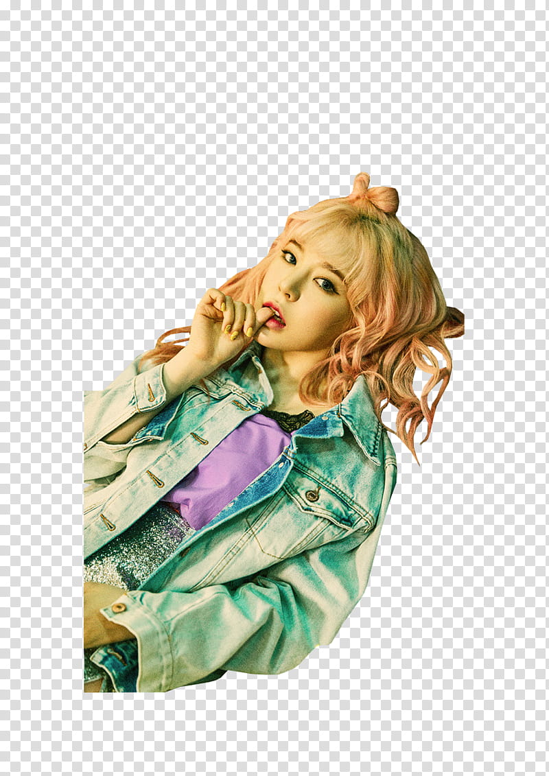 SUNNY SNSD HOLIDAY NIGHT , woman wearing blue denim jacket transparent background PNG clipart