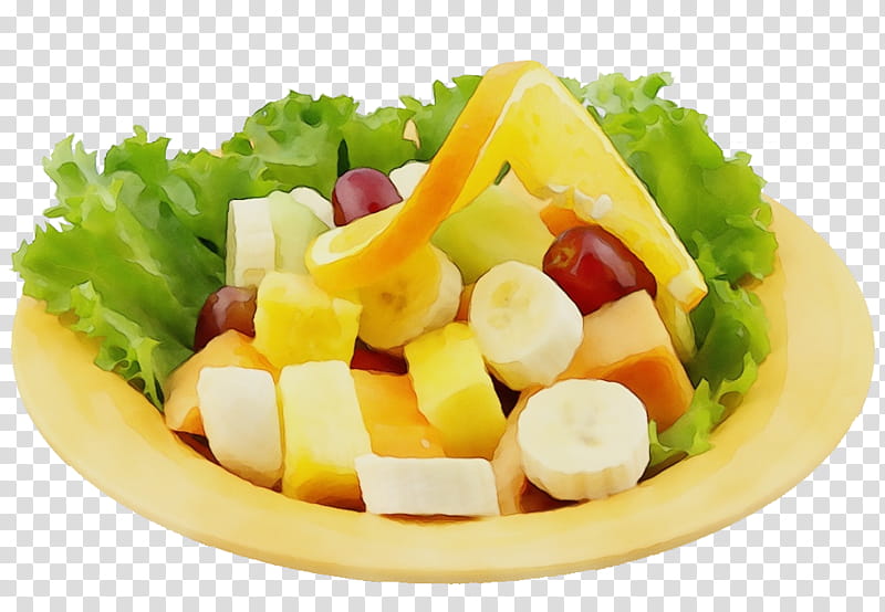 Salad, Watercolor, Paint, Wet Ink, Dish, Food, Garden Salad, Fruit Salad transparent background PNG clipart