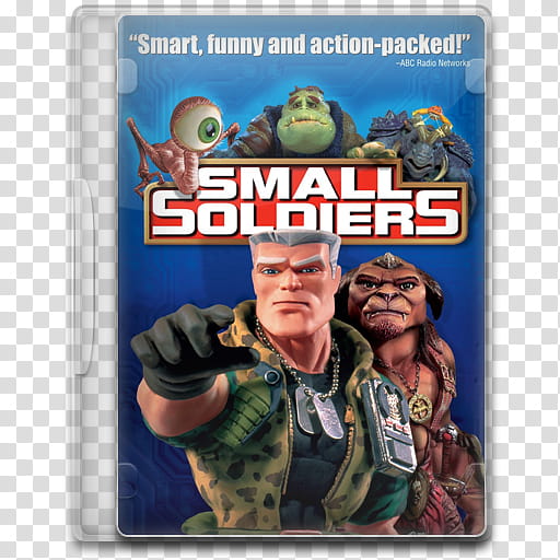 Movie Icon Mega , Small Soldiers, Small Soldiers case art transparent background PNG clipart
