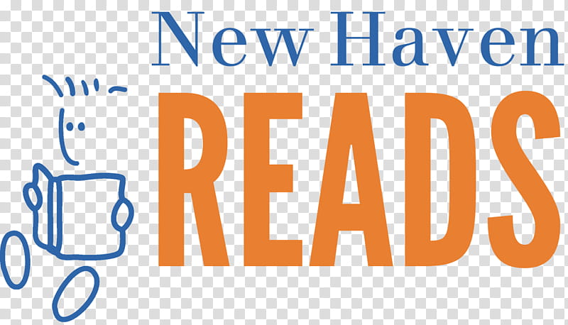 Bank, Logo, New Haven Reads Community Book Bank, Text, Blue, Orange, Line, Area transparent background PNG clipart