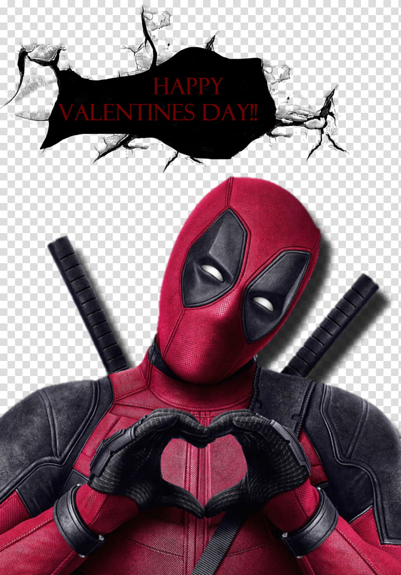 Pg DeadPool Valentines Day Card transparent background PNG clipart