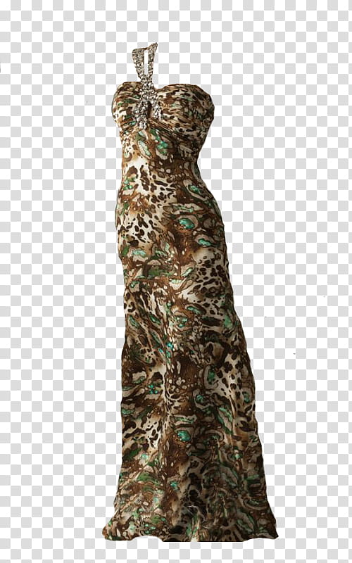 Print Dresses Big , women's black and brown halter dress transparent background PNG clipart