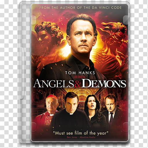 Movie Icon Mega , Angels & Demons, closed Angels & Demons DVD case transparent background PNG clipart