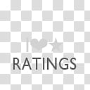 Gill Sans Text Dock Icons, I-love-stars, i love ratings text overlay transparent background PNG clipart