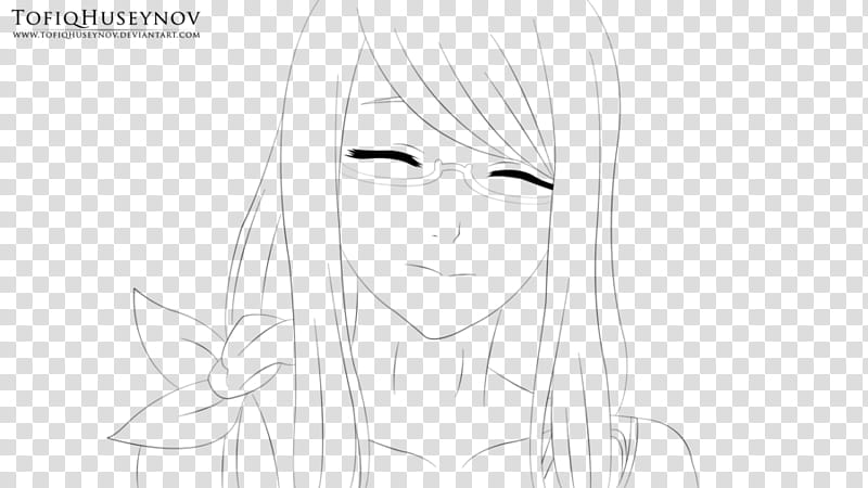 Rize Smile [Lineart], sketch of anime character transparent background PNG clipart