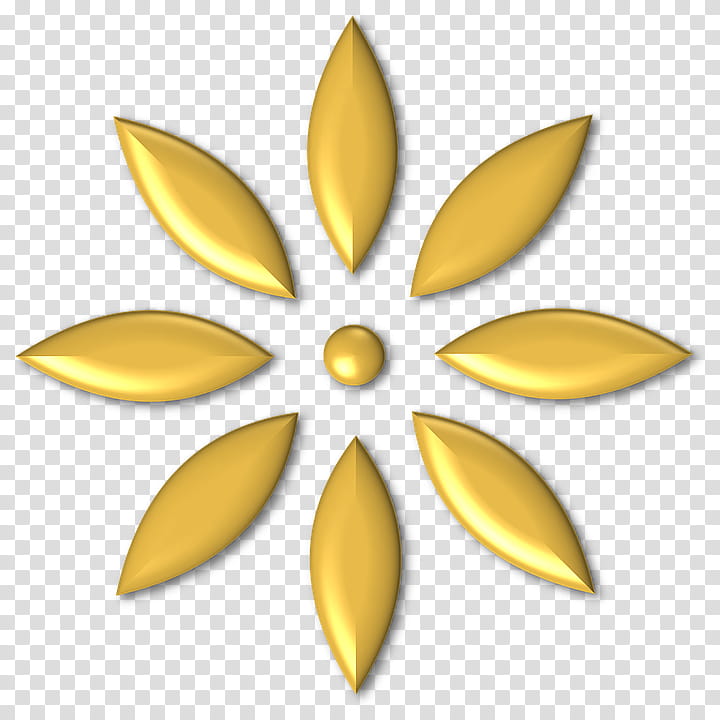 Gold Flower Yellow Symmetry Ornament Metal Petal Pumpkin Blume Transparent Background Png Clipart Hiclipart