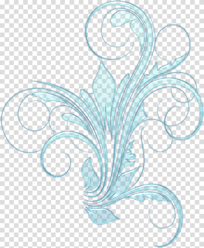 Flower Ornament, Feather, Line, White, Aqua, Turquoise, Teal, Plant transparent background PNG clipart