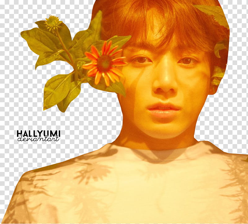 BTS HER O version, man wearing white crew-neck shirt transparent background PNG clipart