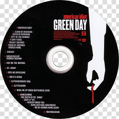 CD S, Green Day American Idiot album case transparent background PNG clipart