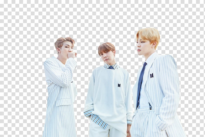 BTS Season Greeting  , three men wearing white shirts transparent background PNG clipart