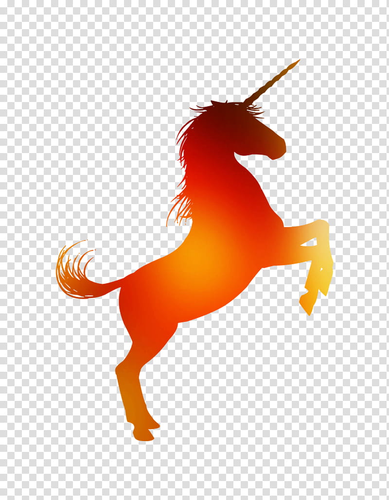 Unicorn, Horse, Rearing, Silhouette, Animal Figure, Mane, Stallion, Sorrel transparent background PNG clipart