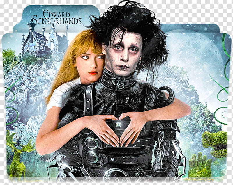 Johnny Depp film folders, edward scissorhands transparent background PNG clipart