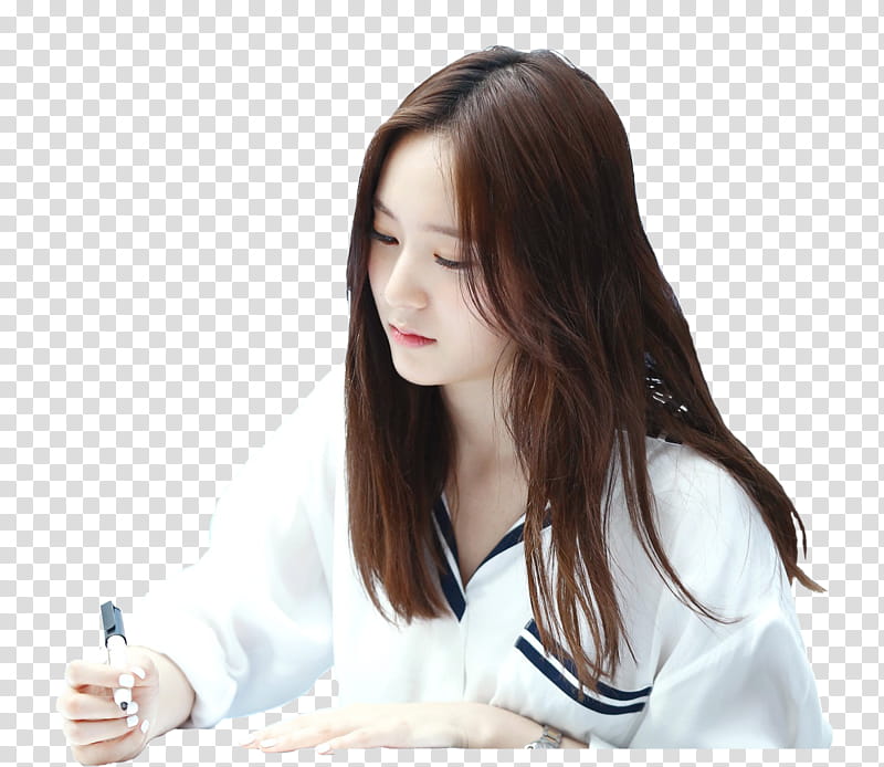 Krystal, woman wearing white and blue uniform transparent background PNG clipart