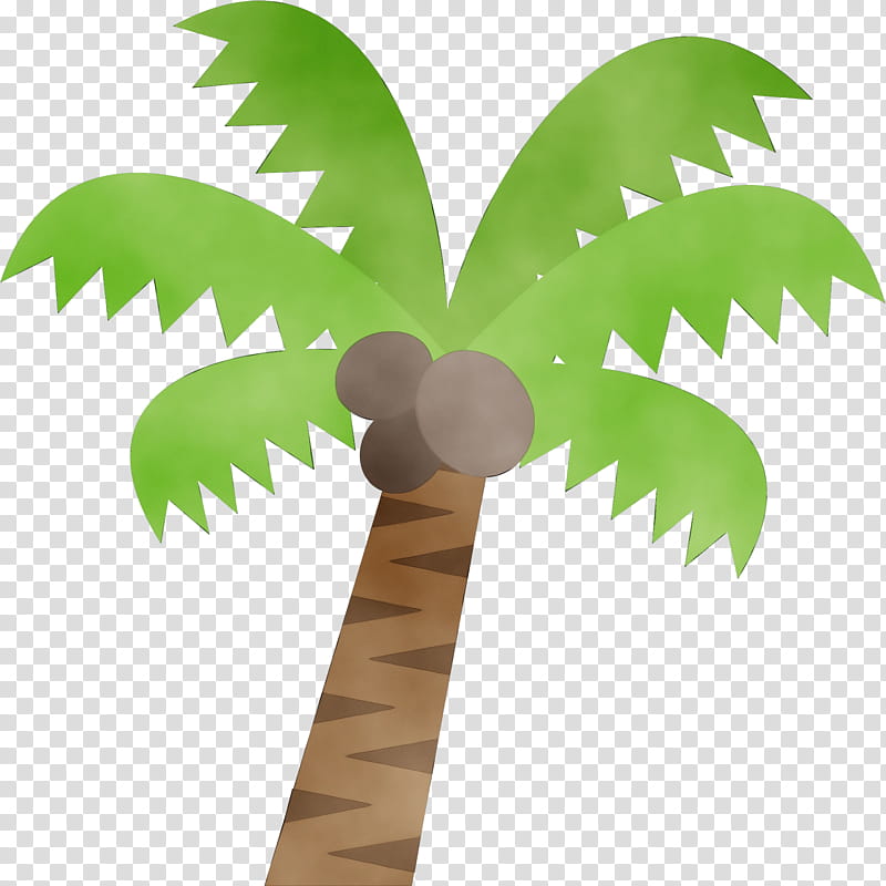 Palm trees, Watercolor, Paint, Wet Ink, Emoji, Emoticon, Pygmy Date Palm, Leaf transparent background PNG clipart