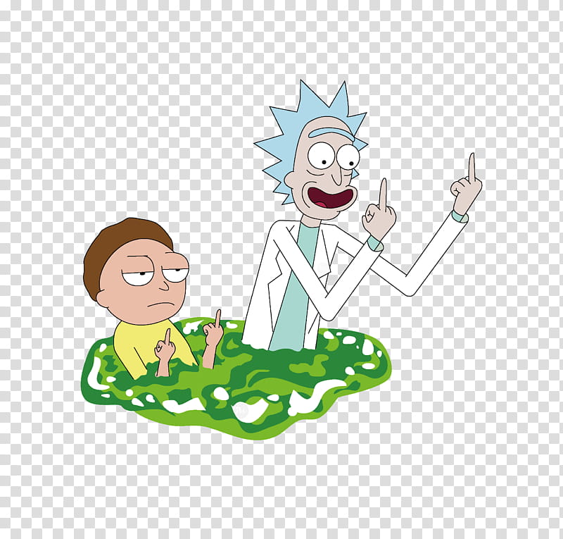 rick and morty ohne schatierung, two cartoon character art transparent background PNG clipart