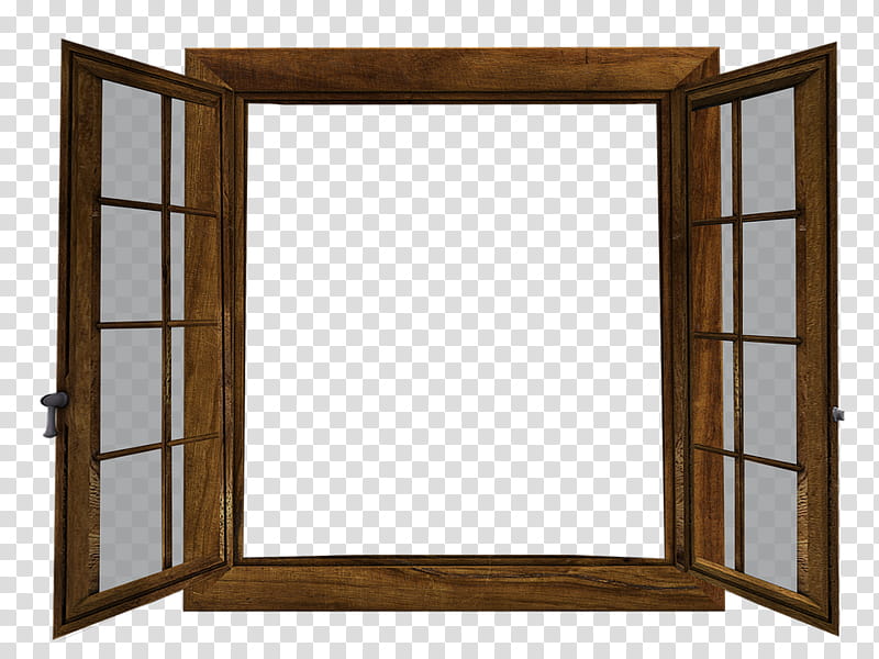 Windows ByunCamis, brown wooden -panel window art transparent background PNG clipart