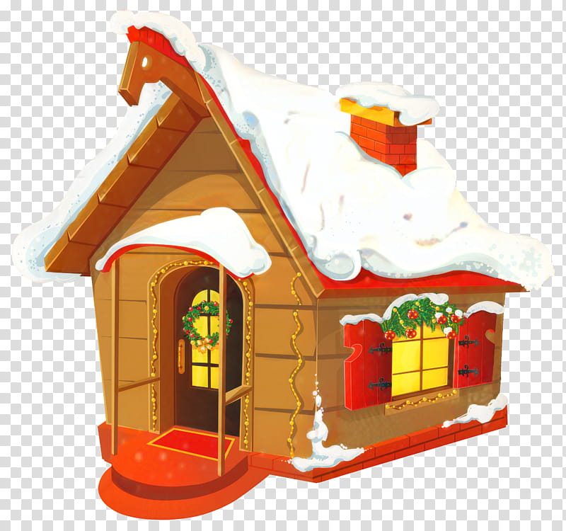 Christmas Santa Claus, House, Christmas Day, Snow, Snow Globes, Gingerbread House, Playset, Roof transparent background PNG clipart