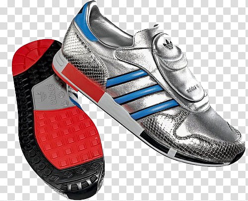 Adidas Shoes, pair of gray-blue-and-red adidas sneakers transparent background PNG clipart