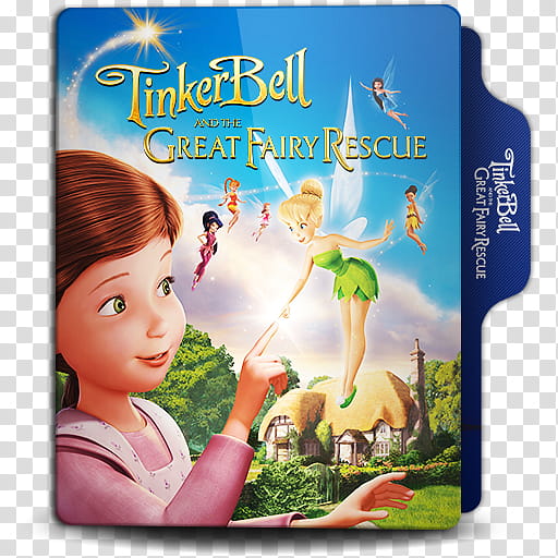 Animation  folder icon, Tinker Bell and the Great Fairy Rescue. transparent background PNG clipart