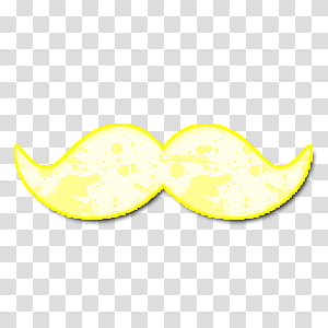 yellow mustache transparent background PNG clipart