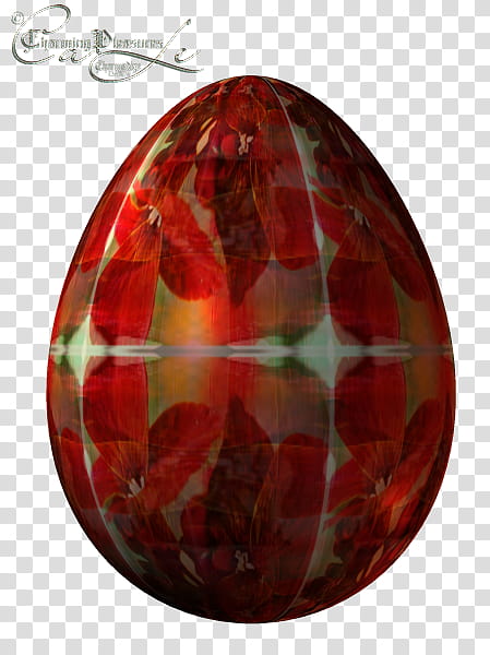 Timeless FloralWaltz EasterEgg, red egg illustration transparent background PNG clipart
