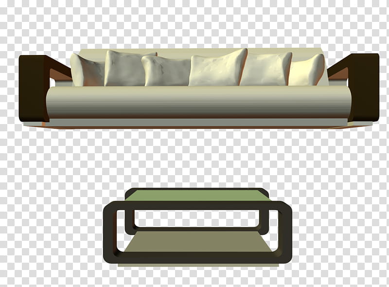 Furnitures , white and black sofa transparent background PNG clipart
