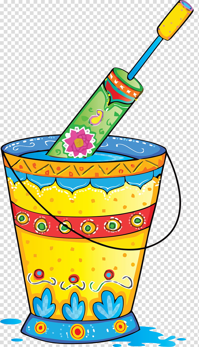 Happy Holi, Bucket transparent background PNG clipart