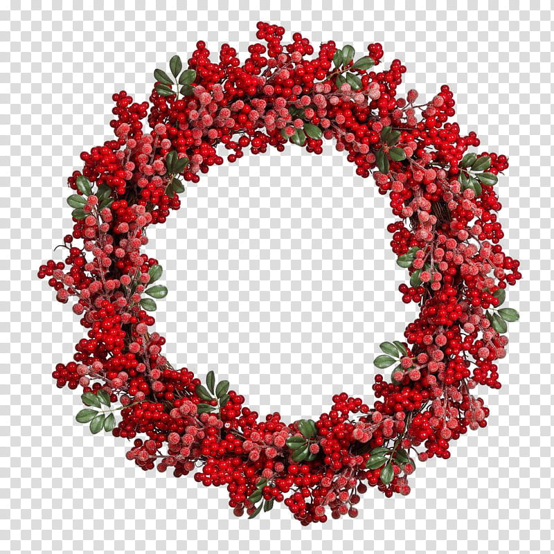 Xmas  Watchers, red wreath transparent background PNG clipart