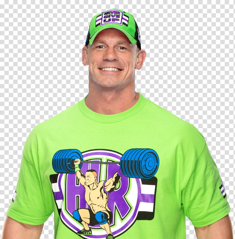 John cena  Green Shirt transparent background PNG clipart