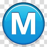 round blue and white letter M illustration transparent background PNG clipart