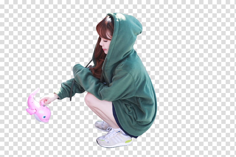 RENDER Hong Young Gi, girl in pink hoodie transparent background PNG clipart