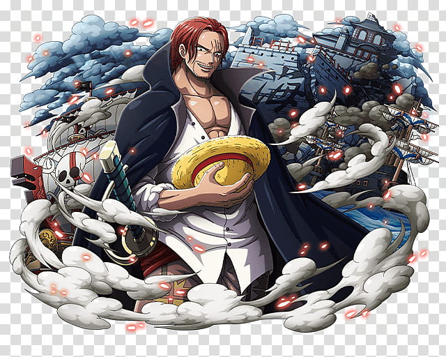 Akagami Shanks One of Four Yonko transparent background PNG clipart