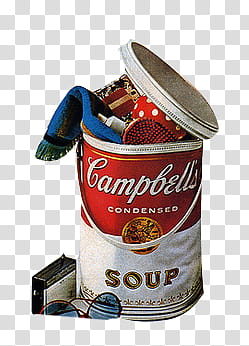 , Campbells soup bag with towel transparent background PNG clipart