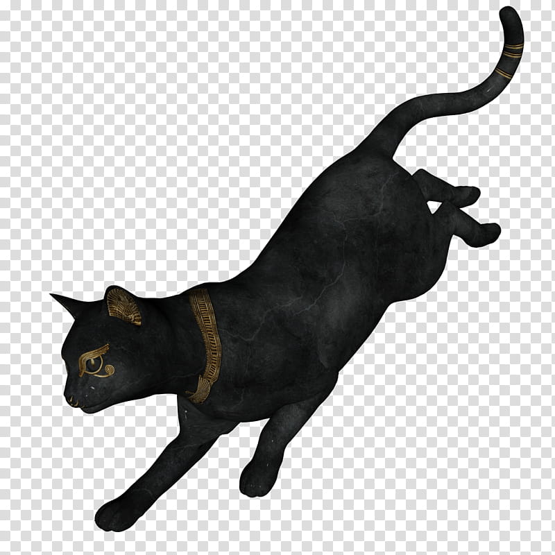 Bast Jumping , painting of black cat transparent background PNG clipart