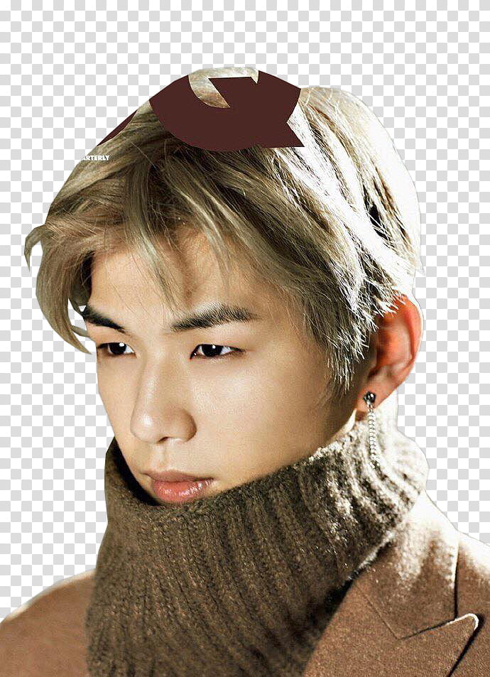 KANG DANIEL WANNA ONE , man wearing brown turtle-neckline sweater transparent background PNG clipart