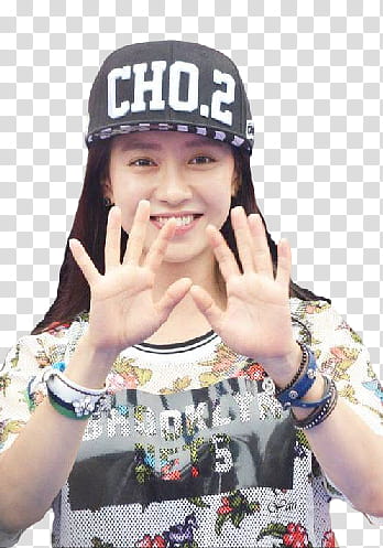 Song Ji Hyo render, woman wearing multicolored floral crew-neck shirt transparent background PNG clipart