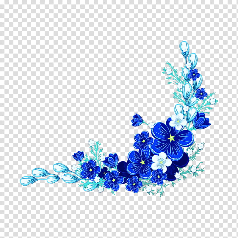 blue flower cobalt blue plant delphinium, Watercolor, Paint, Wet Ink, Forgetmenot, Branch, Borage Family, Wildflower transparent background PNG clipart