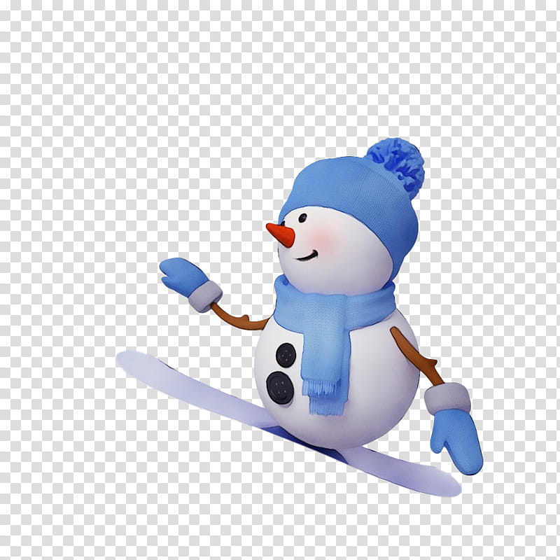 Snowman, Watercolor, Paint, Wet Ink, Skier, Skiing, Cartoon, Recreation transparent background PNG clipart