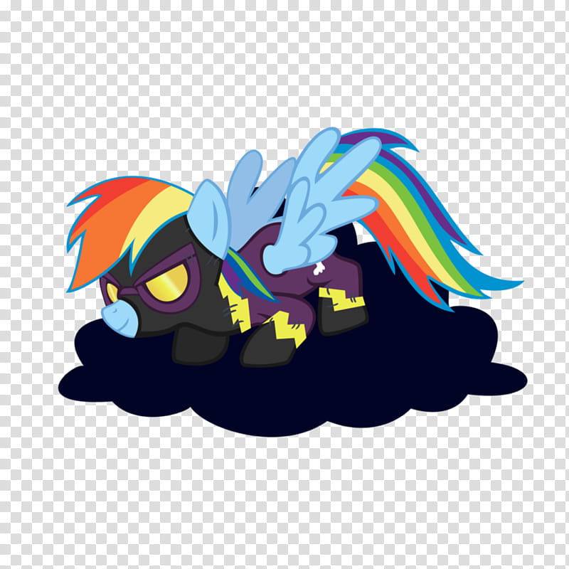 Rainbow Dash(nightmare Night), black My Little Pony character illustration transparent background PNG clipart