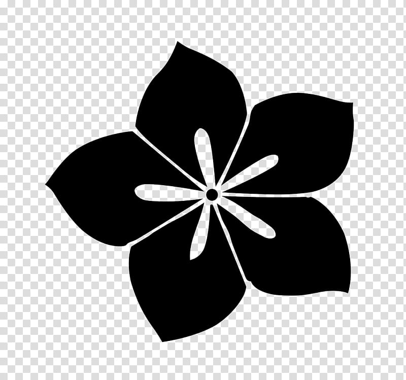 Japanese Motifs and Crests, black flower transparent background PNG clipart