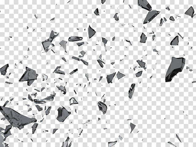 gray shattered glass art transparent background PNG clipart