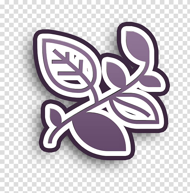 Plant icon Leaves icon Spa Element icon, Violet, Purple, Logo, Symbol transparent background PNG clipart