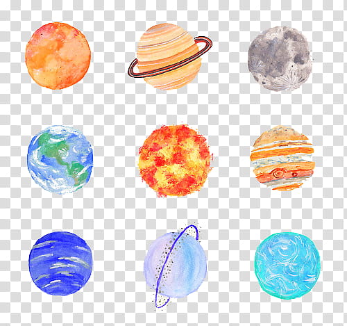 s, nine planet transparent background PNG clipart