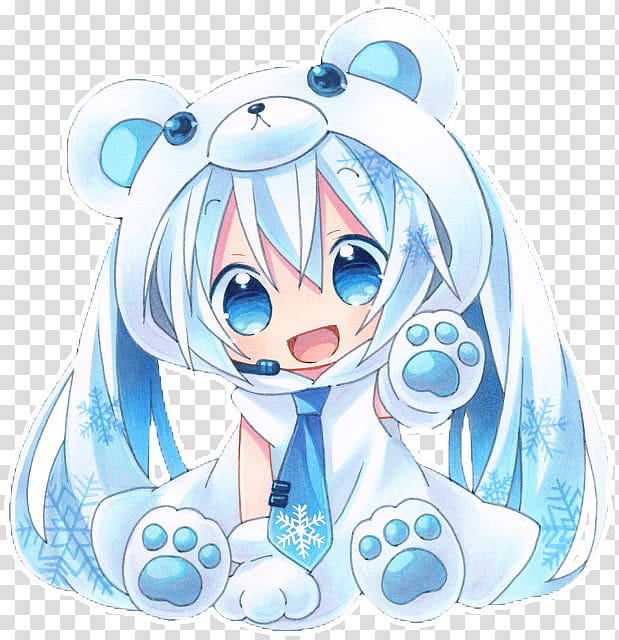 Hatsune Miku Chibi, blue-haired female chibi anime character illustration transparent background PNG clipart