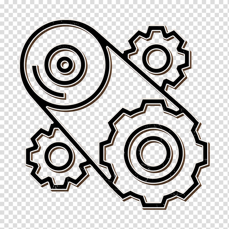 Engineering icon Cogwheels icon Process icon, Line, Line Art, Symbol, Circle transparent background PNG clipart