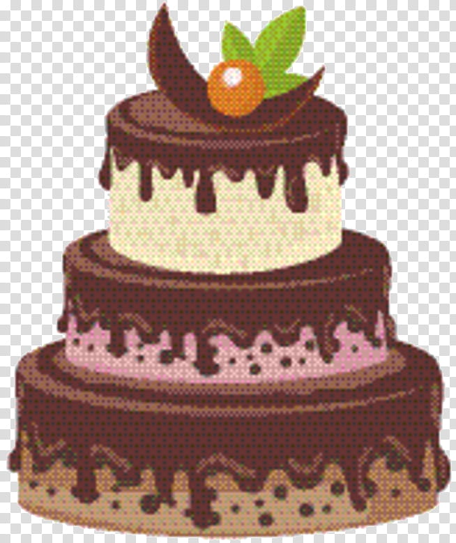 Cartoon Birthday Cake, Chocolate Cake, Sachertorte, Tart, Buttercream, Cake Decorating, Biscuit, Dessert transparent background PNG clipart