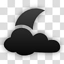 plain weather icons, , cloud and half moon transparent background PNG clipart