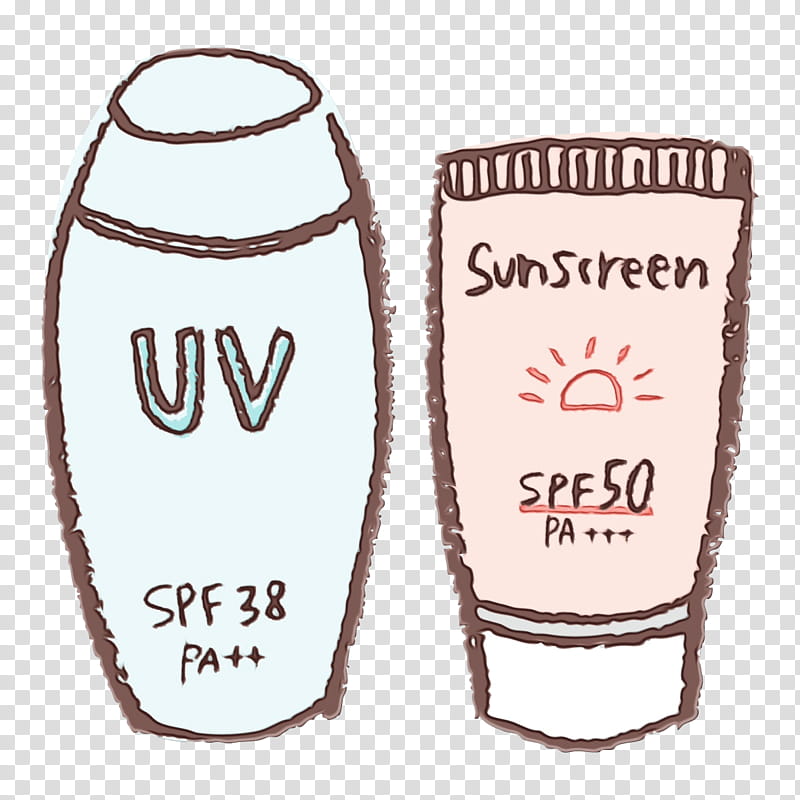 Cartoon Sun, Sunscreen, Sunburn, Skin, Ultraviolet, Lotion, Cream, Nail Polish transparent background PNG clipart