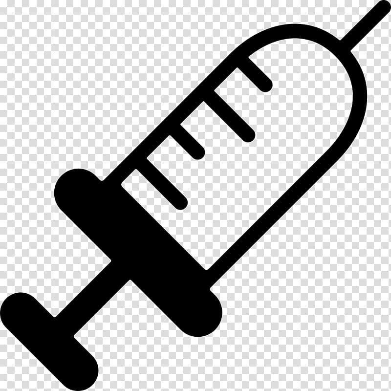 Syringe, Hypodermic Needle, Injection, Drug Injection, Icon Design, Vaccine, Pharmaceutical Drug, Black And White transparent background PNG clipart
